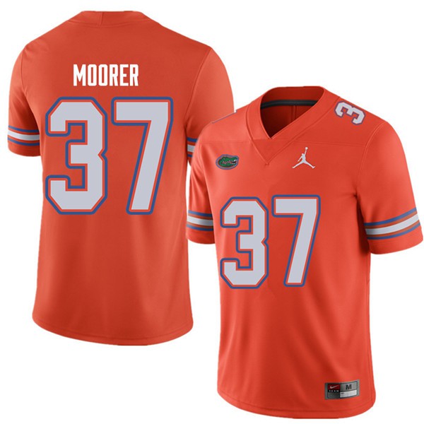 Jordan Brand Men #37 Patrick Moorer Florida Gators College Football Jerseys Orange